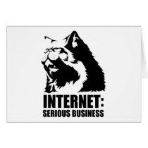 lolcat the internet is serious business cards