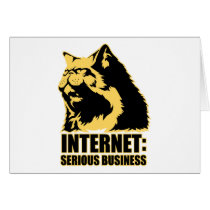 lolcat the internet is serious business cards
