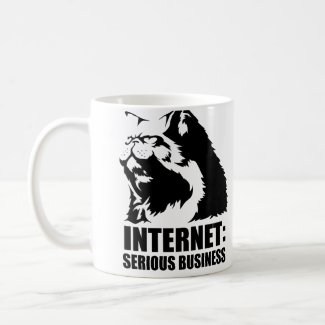 lolcat the internet is serious business mug