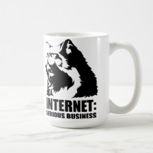 lolcat the internet is serious business mugs