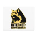 lolcat the internet is serious business postcards