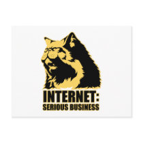 lolcat the internet is serious business postcards