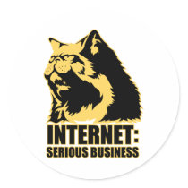 lolcat the internet is serious business stickers