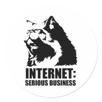 lolcat the internet is serious business stickers