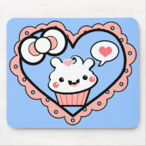 Lolita Heart Cupcake Bun mousepads