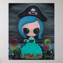 artsprojekt, pirate, girl, bubbles, lollipop, candy, sweets, sugar, fueled, michael, banks, coallus, Poster with custom graphic design
