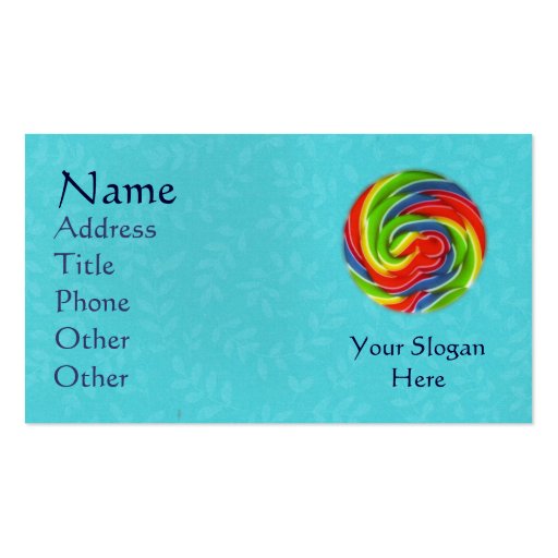 Lollipop Business Cards (front side)