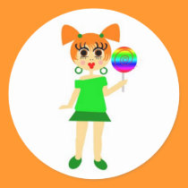 Lollipop Girl Sticker stickers