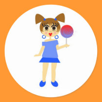 Lollipop Girl Sticker