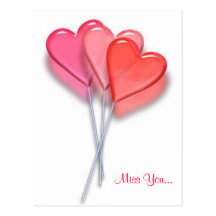 Lollipop Hearts Post Cards
