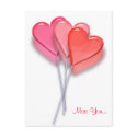 Lollipop Hearts postcards by eyesparkle Lollipop Hearts postcards