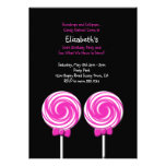 Lollipop Invitation or Thank You Card