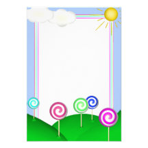 Lollipop land personalized announcement