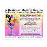 Lollipop Martini Recipe Postcard