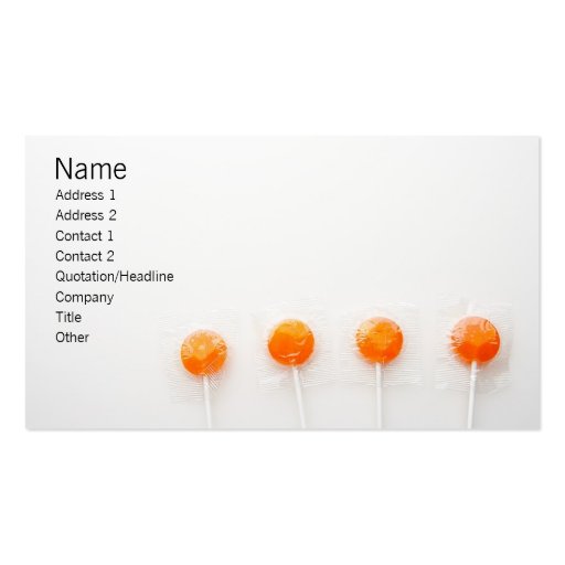 Lollipop Profile Card II Business Card Template (front side)
