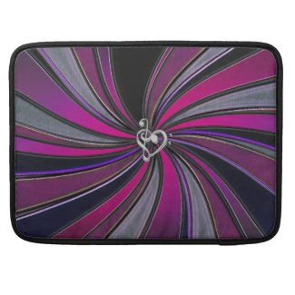 Lollipop Swirl Music Treble Bass Heart Clef Sleeve Sleeve For MacBooks