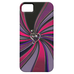 Lollipop Swirl With Treble Bass Clef Heart iPhone5 iPhone 5 Case