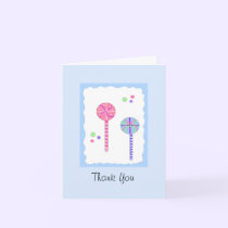 Lollipop Thank You cards