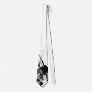 Lollipop Woman Black & White Photographic Tie tie