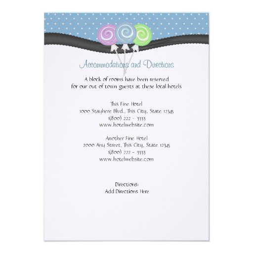 Lollipops and Polka Dots Events and Information Personalized Invite