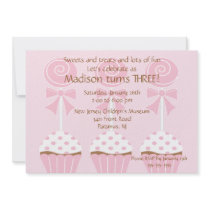 Lollipops & Cupcakes  Birthday Invitation