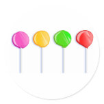 Lollipops Round Sticker