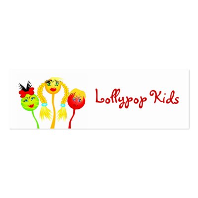 Lollypop caçoa o Bookmarker Cartões De Visita por forbes1954