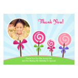 Lollypop Thank You Photo Card Invitations