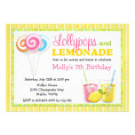 Lollypops and Lemonade Birthday Party Invitation