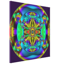 Lona envuelta mandala artística del fractal impresión en lienzo estirada