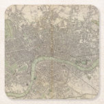 London 1843 square paper coaster