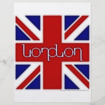 'London' ambigram on UK flag Custom Flyer