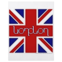 'London' ambigram on UK flag Custom Flyer