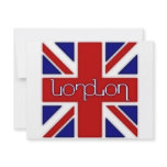 'London' ambigram on UK flag Personalized Invitation