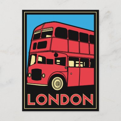 London Art Deco Poster Postcard