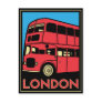 London Art Deco Poster Postcard London Art Deco Poster Postcard