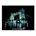 london at night post card