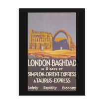 London Baghdad simplon orient express Postcard