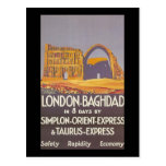 London Baghdad simplon orient express Postcard