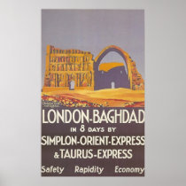 London Baghdad simplon orient express Posters