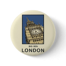 London Big Ben Buttons