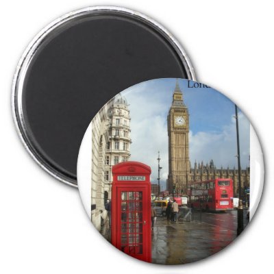 London Big Ben Phone box (by St.K) Magnet