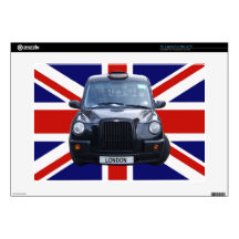 London Black Taxi Cab Decals For Laptops