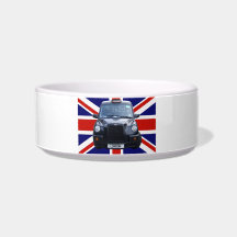 London Black Taxi Cab Pet Water Bowls