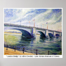 London Bridge by Alfred Zwiebel Poster