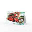 London Bus Greeting Card by loopylisa London Bus Greeting Card
