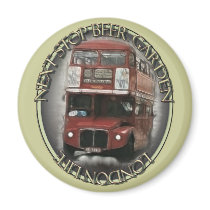 London Bus magnets by EnglishTeePot London Bus magnets