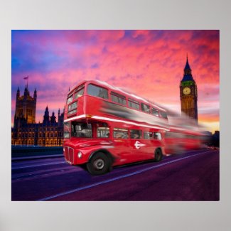 London bus poster print