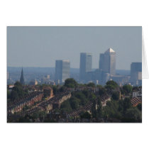 London Canary Wharf View Greeting Card