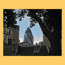 London city Gherkin Building print posters